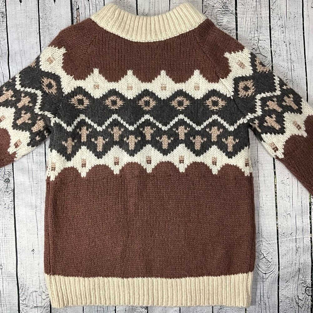 AERIE Fair Isle Wool Blend Chunky Sweater - Picture 3 of 6